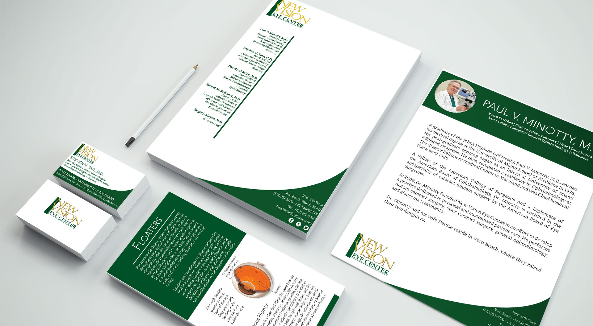 brand identity new vision eye center